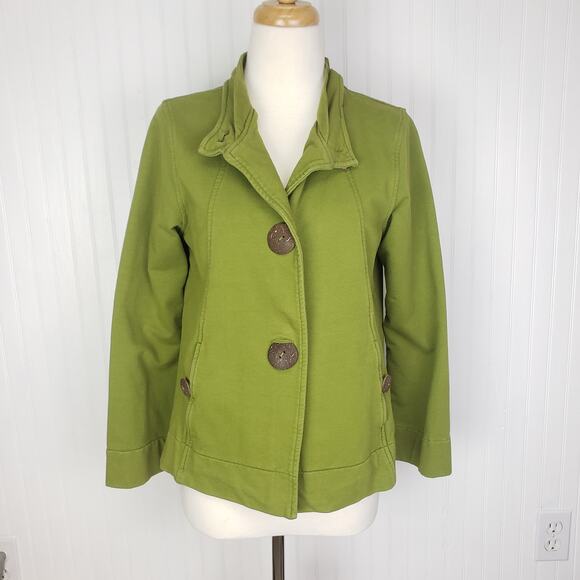 Neon Buddha green pea coat jacket size small - Picture 1 of 9